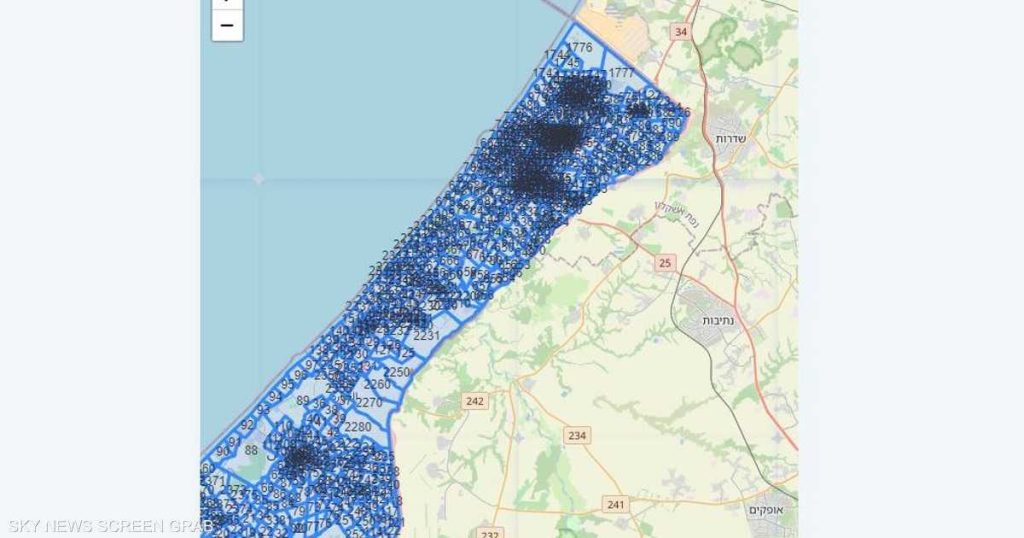 إسرائيل تنشر “خريطة معقدة” وتوجه سكان غزة لاتباعها بدقة