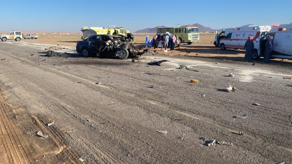 الإسعاف الجوي باشرته خلال 18 دقيقة.. إصابة 8 أشخاص في حادث تصادم بالقصيم