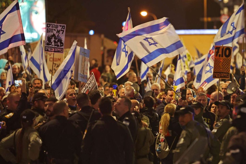 مظاهرة في تل أبيب ضد حكومة بنيامين نتنياهو