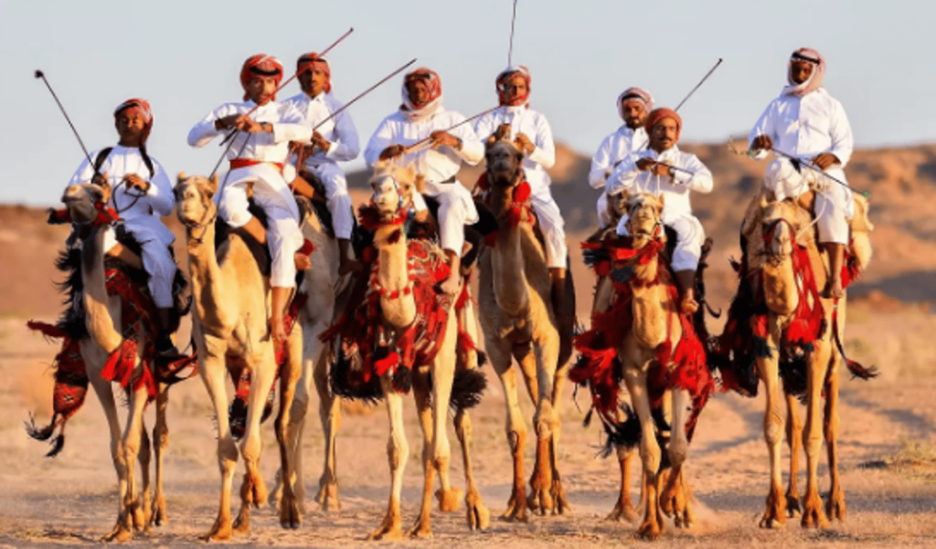 مسيرة الهجانة.. إرث بادية أهالي تبوك احتفالا بالعيد وبهجته