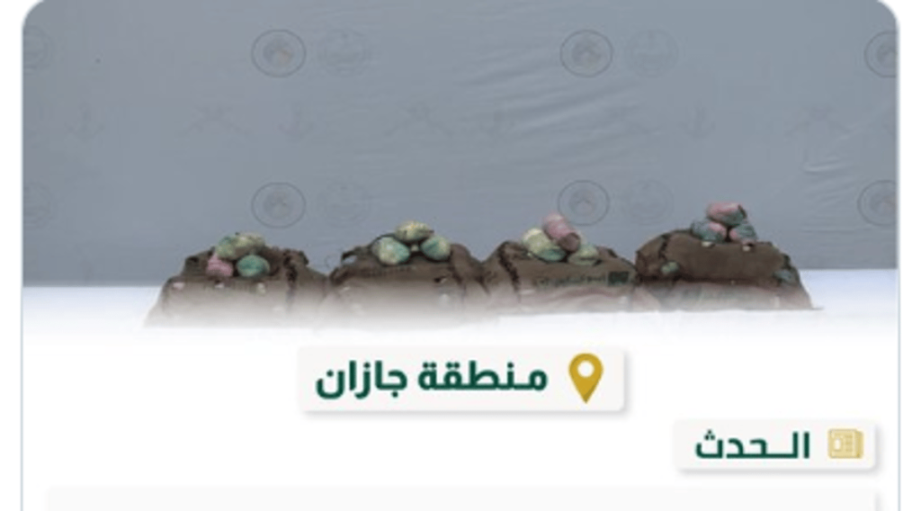 حرس الحدود بجازان يحبط تهريب 70 كيلوجرامًا من نبات القات المخدر