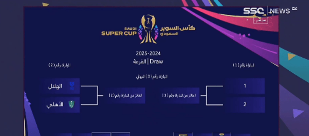 الهلال أمام الأهلي.. نتائج قرعة نصف نهائي كأس السوبر السعودي