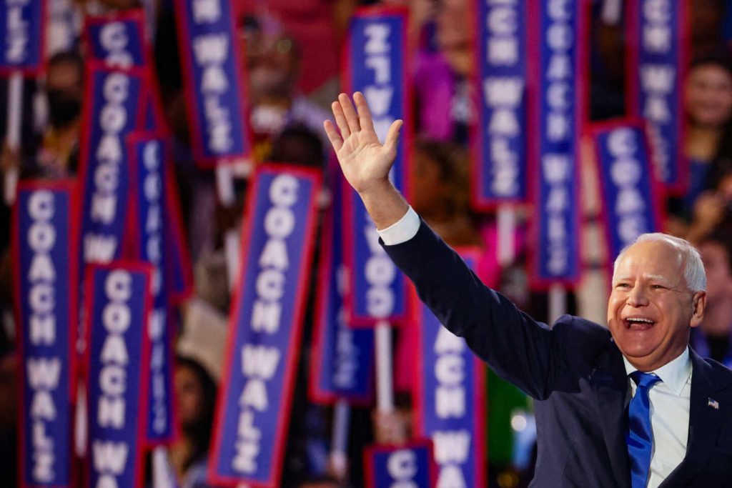 في مؤتمر الديمقراطيين أصالة تيم والز “مدرب أمريكا”