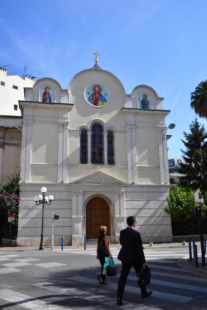 كنيسة Saint-Nicolas-et-Sainte-Alexandra الأرثوذكسية ، في نيس ، في سبتمبر 2016.