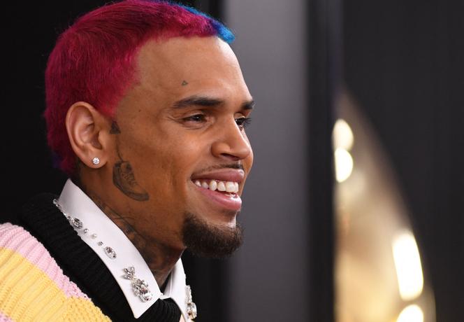 كريس براون خلال حفل توزيع جوائز 62ᵉ Grammy ، في لوس أنجلوس (كاليفورنيا) ، 26 يناير 2020.