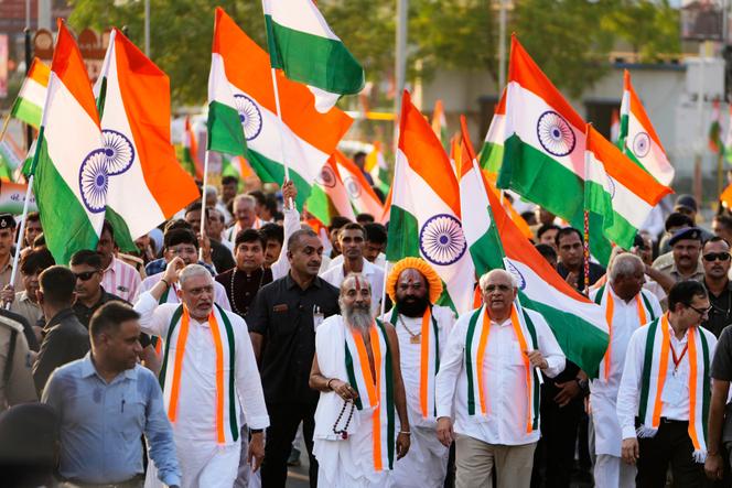 خلال Tiranga Yatra ، 