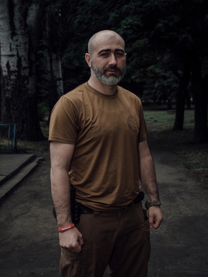 Yurii Melnyk ، قائد كتيبة الطائرات بدون طيار في اللواء 59 ، في Mejove ، أوكرانيا ، 12 يونيو 2025.