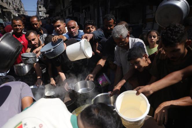 خلال توزيع الطعام في غزة فيل في 27 يونيو 2025.