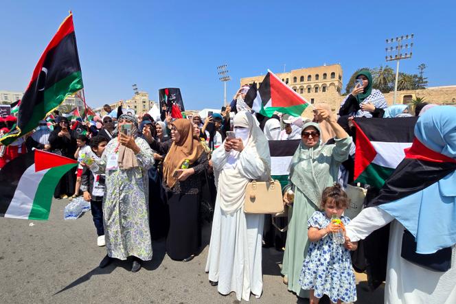 خلال مرور قافلة Soumoud في طرابلس ، ليبيا ، 11 يونيو 2025.