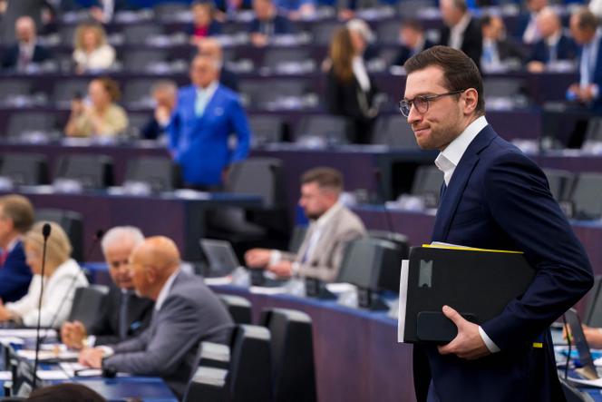 الرئيس الوطني ، جوردان باريلا ، في البرلمان الأوروبي في ستراسبورغ ، في 9 يوليو 2025.