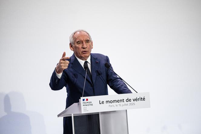 رئيس الوزراء ، فرانسوا بايرو ، في باريس ، في 15 يوليو 2025.