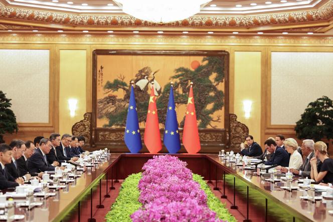 افتتاح قمة 25ᵉ EU--CHINA ، في بكين ، 24 يوليو 2025.