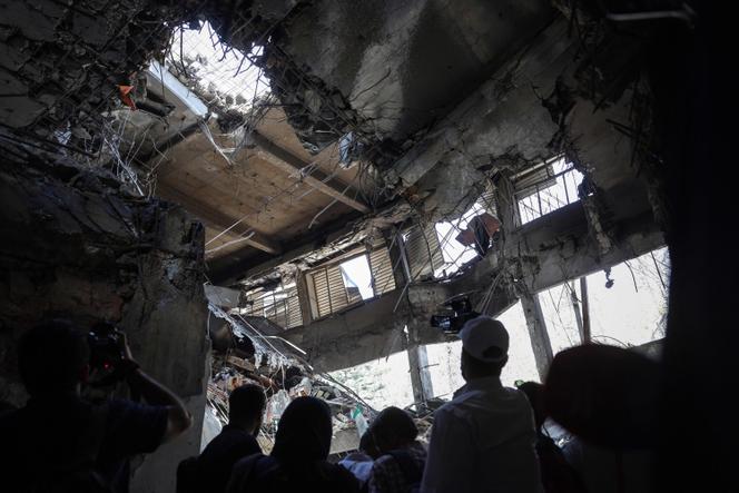 في سجن إيفين بعد التفجيرات الإسرائيلية في يونيو ، خلال زيارة صحفية نظمتها الحكومة ، في طهران ، في 1 يوليو 2025.