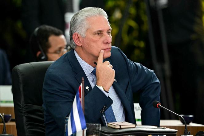 الرئيس الكوبي ميغيل دياز كانيل ، في قمة البريكس في ريو دي جانيرو ، البرازيل ، 6 يوليو 2025.