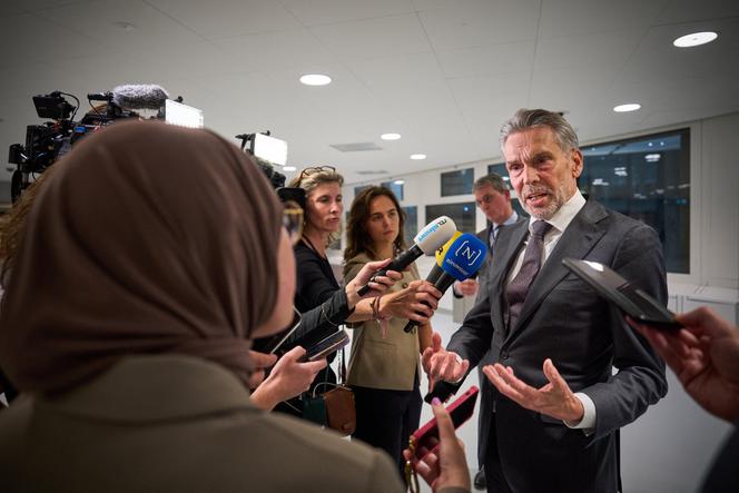 Caspar Veldkamp ، وزير الخارجية الهولندي ، في لاهاي (هولندا) ، 22 أغسطس 2025.