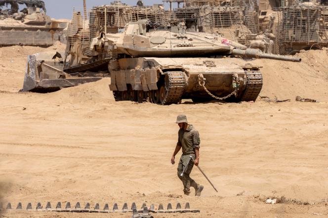 في منصب الجيش الإسرائيلي ، على طول الحدود بين قطاع غزة وجنوب إسرائيل ، في 29 يوليو 2025.