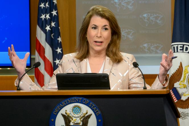 المتحدث باسم وزارة الخارجية الأمريكية ، تامي بروس ، في واشنطن ، 15 أبريل 2025.