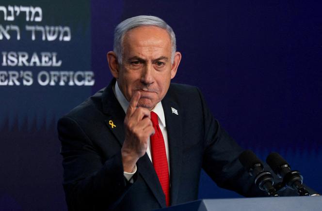 رئيس الوزراء الإسرائيلي بنيامين نتنياهو في مؤتمر صحفي في القدس في 21 مايو 2025.