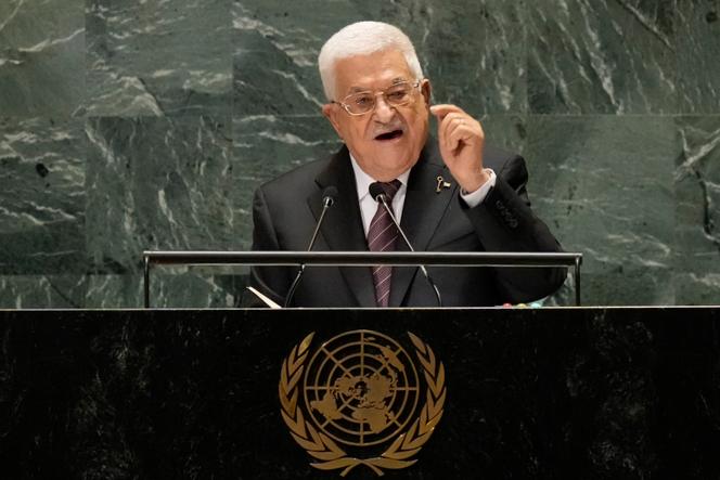 رئيس السلطة الفلسطينية ، محمود عباس ، في الجمعية العامة للأمم المتحدة في نيويورك في 26 سبتمبر 2024.