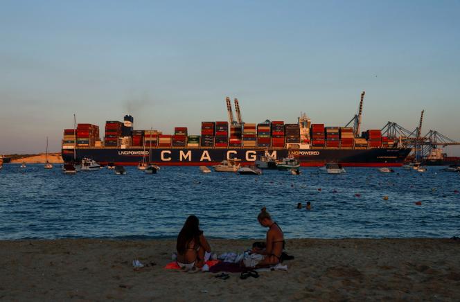 تصل حامل حاوية CMA CGM إلى Birzebbuga ، مالطا ، 18 سبتمبر 2025.