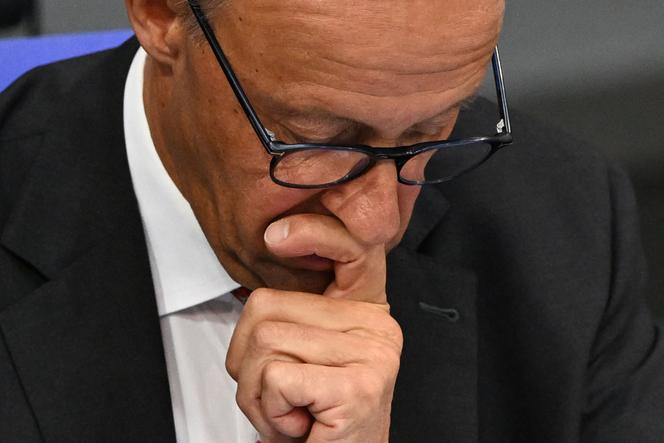 المستشار الألماني ، فريدريش ميرز ، خلال جلسة من Bundestag ، في برلين ، في 17 سبتمبر 2025. 
