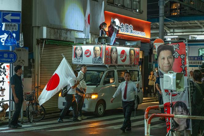 Yusuke Kawai ، ممثل الحزب الياباني الياباني الياباني ، خلال تجمع حملة في سايتاما ، اليابان ، 8 سبتمبر 2025. 