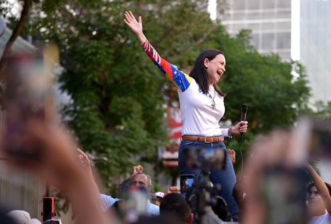 الفنزويلية ماريا كورينا ماتشادو في كاراكاس، فنزويلا، 9 يناير 2025. 