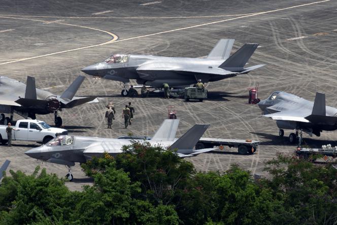 F-35 من فيلق مشاة البحرية الأمريكية في سيبا ، بورتو ريكو ، 15 سبتمبر 2025.