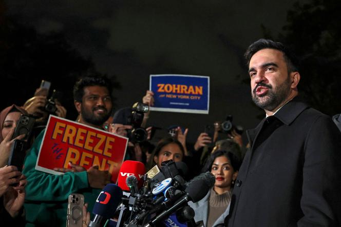 زهران ممداني المرشح الديمقراطي لمنصب عمدة نيويورك خلال لقاء في نيويورك، 3 نوفمبر 2025. 