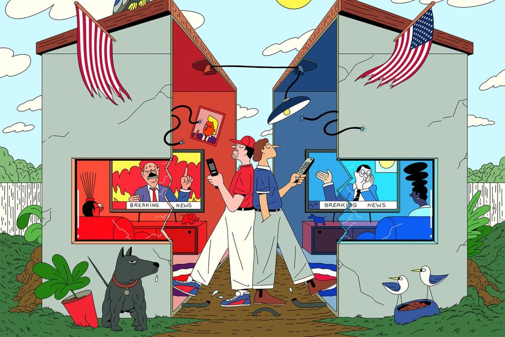 الأخبار التي شاهدتها ABC و Fox News، الأمريكتان على خلاف في وقت الذروة