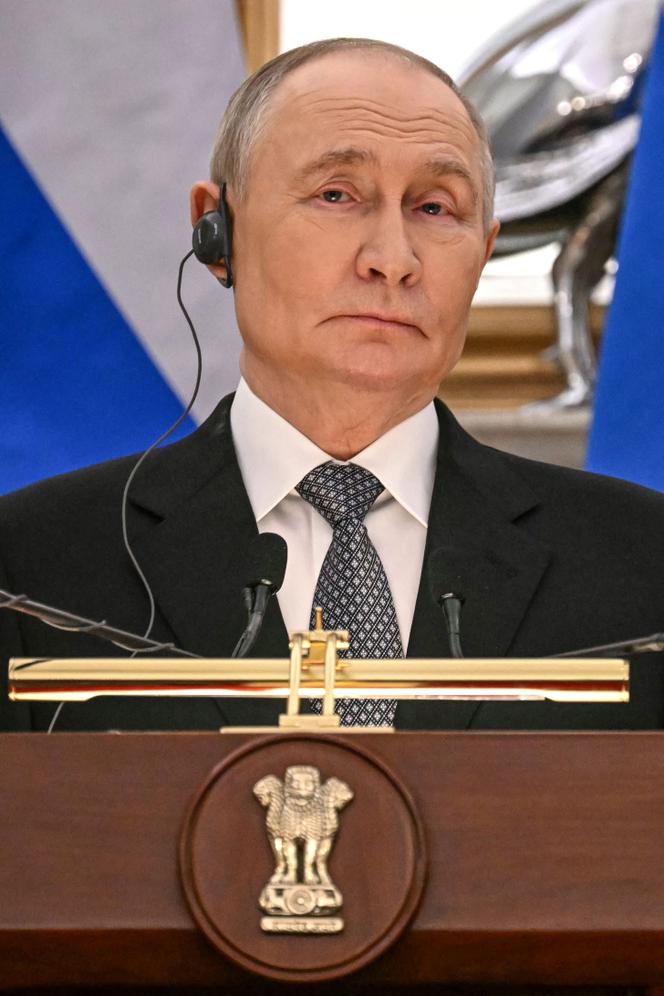 الرئيس الروسي فلاديمير بوتين في نيودلهي في 5 ديسمبر 2025.