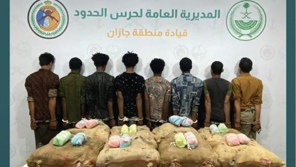 القبض على 13 مخالفا من الجنسيتين اليمنية والإثيوبية لتهريبهم القات بمنطقتي جازان وعسير