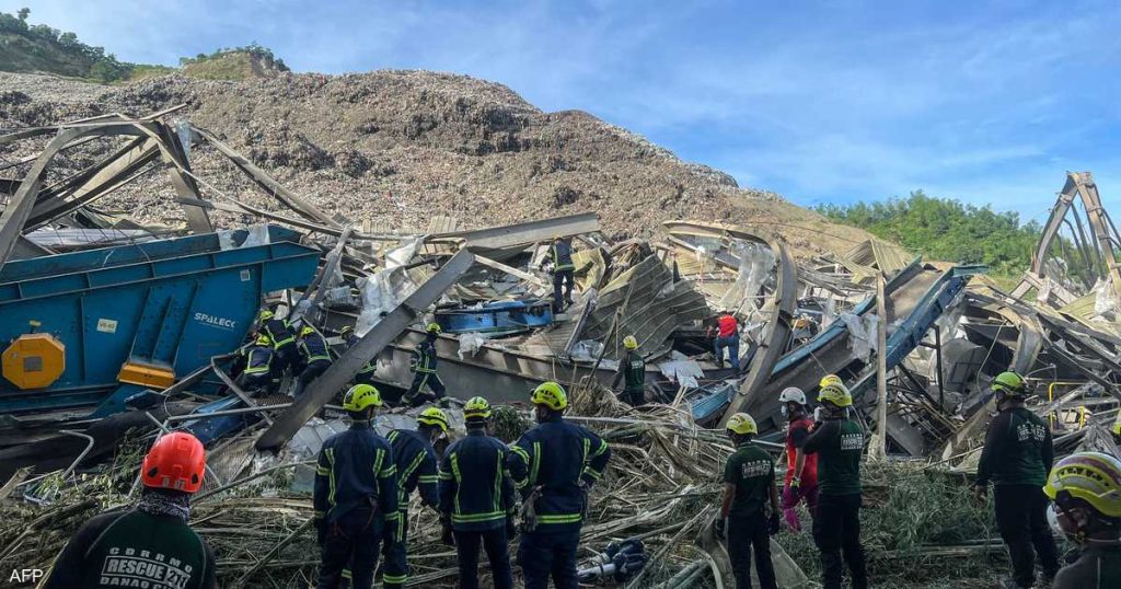 سباق مع الزمن.. عشرات طُمروا تحت “جبل نفايات” في الفلبين