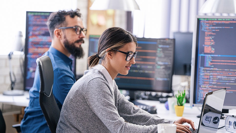 علماء البيانات الذين يعملون على أجهزة الكمبيوتر