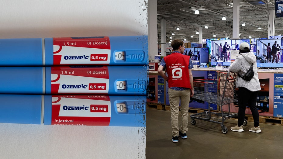 أقلام Ozempic معروضة بجوار Costco interiror