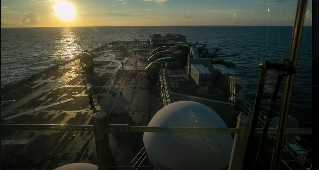 القيادة المركزية الأمريكية: وصول مشاة البحرية على متن السفينة تريبولي للمنطقة