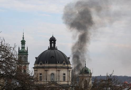 بعد هجوم بطائرة بدون طيار في لفيف، 24 مارس 2026.