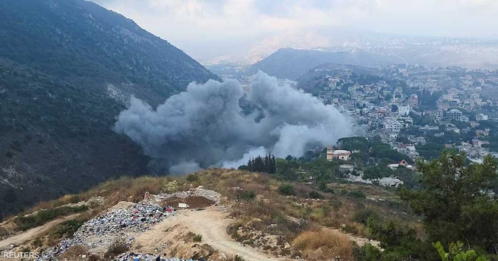هزة جنوب لبنان تزامنا مع تفجيرات إسرائيل في علي الطاهر