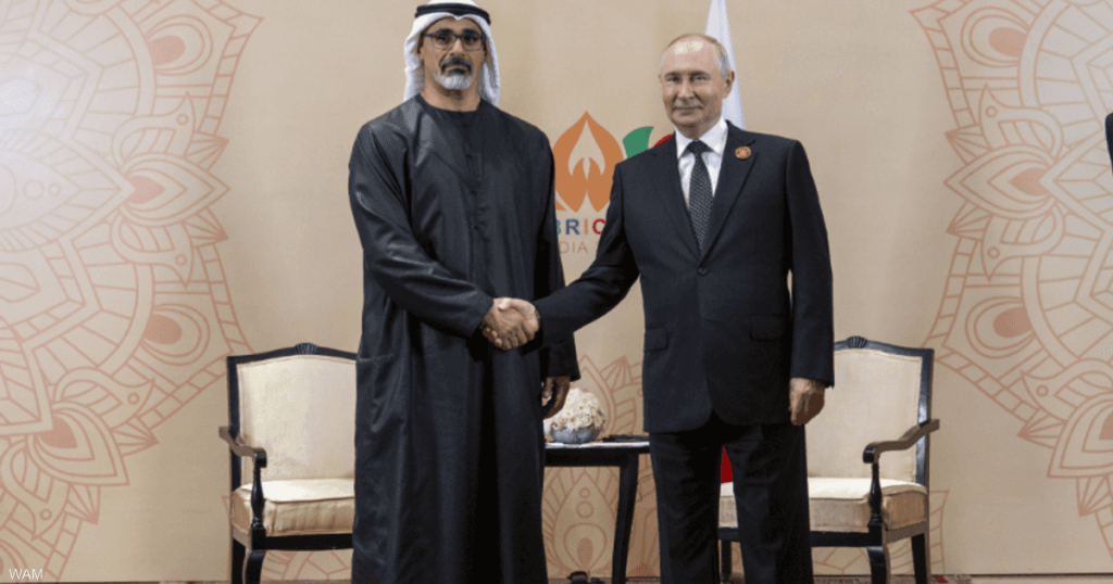 ولي عهد أبوظبي يلتقي الرئيس الروسي على هامش قمة “بريكس”